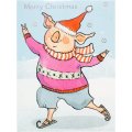 Cards - Merry Christmas Pig