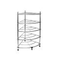 Stainless Steel 5-tier Giant Pot Stand Kitchen Organizer Corner Rack (Pots not included)
