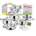 Livestream Special Deal!!! R999 only  Bon Voyage Gold 19 Piece Stainless Pots Set