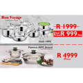 Livestream Special Deal!!! R999 only  Bon Voyage Gold 19 Piece Stainless Pots Set