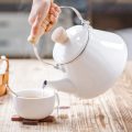 Agate Premier Quality Enamel Cone Shape Teapot with Top Handle