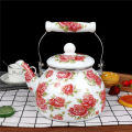Agate Royal Enamel Flat Bottom Tea Pot Teapot with Strainer
