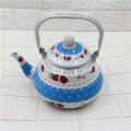 Agate Enamel Teapot 2.5LT Lace Ribbon Design