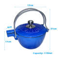 French Cast Iron Teapot Tea Pot Kettle 1150ml with FREE Strainer