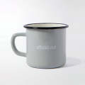 Premier Quality Color Enamel Mug 8cm Gray Decorated