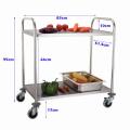 Stainless Steel 2 Tier Trolley, Utility Cart