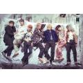 BTS K-pop Group in Bed Poster