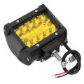 Pair DC 9-32V Yellow 4Inch Tri Row 20 LED Work Lights Bar Flood Spot Combo Lamp for Car Offroad SUV