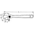 Adjustable Wrench 255mm Bi-Material Grip