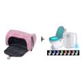 Travel Toiletry Bag Pink or Blue Plus Toilet Light