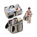 MULTI-FUNCTIONAL BABY DIAPER BAG-TRAVEL BED (Grey Only)+Stacking Ring