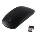 2.4GHz Wireless Ultra-thin Laser Optical Mouse with USB Mini Receiver - Black