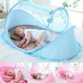 Folding Baby Mosquito Net and Sleeping Tent - PINK AND BLUE