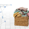 plastic Foldable Cloth Drying Rack - Blue
