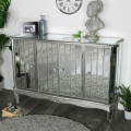 Vintage Mirror Chest - 4 Doors with Mirror Finish