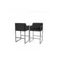 Flora Hightop Barstool Black Frame