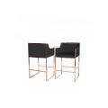 Flora Hightop Barstool Rose Gold Frame