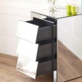 Miami Mirror Pedestal 3 Drawers With Knobless Design