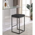 Silverelegance Barstool Pu Leather Seat With Silver Frame