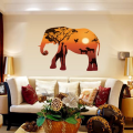 Sunset with Safari Animals in Elephant Silhouette Decor/ Wall Art- HM92002
