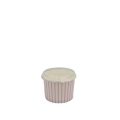 Pink Striped Ice Cream Tub 90ml with Clear Ice Cream Lid - Pack of 50