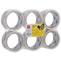 Deli Crystal Clear Low Noise Packaging Tape - Set of 6 Rolls - 37661