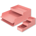 DELI NuSign Desk Organiser - NS001 - Pink
