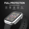 Hard Case Glass Screen Protector for Apple iWatch Series 7 - 45mm - Silver