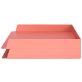 DELI Nusign 2 Piece Double-Layer File Tray - NS021 - Pink