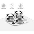 Metal Ring Camera Lens Protector Compatible with iPhone 13 Pro Max - Light Blue