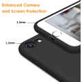 Silicone Cover for iPhone 7/8/SE 2020 With Camera Cut-Out Minimalist Case - Black - Apple iPhone ...
