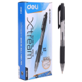 DELI Xtream Ball Point Retractable Pen 0.7mm - Black - Set of 12 - Q02320