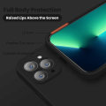 Black Silicone Cover for iPhone 13 Pro With Camera Cut-Out Minimalist Case