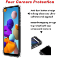 Samsung A21 Clear Shockproof Protective Case - Anti-Burst Cover