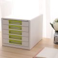 DELI RIO File Cabinet With 5 Drawers - White and Green - Z01053