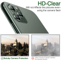 iPhone 12 Pro Metal Ring Camera Lens Tempered Glass Protector - Green
