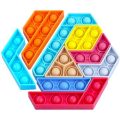 Kids Educational Tangram Puzzle Toy - Hexagon - Fidget Pop It With Numbers