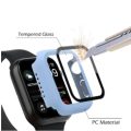 Hard Case Tempered Glass Screen Protector for Apple iWatch - 40mm - Silver