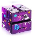 Infinity Cube Fidget Toy for Stress and Anxiety Relief - Spaceman - Purple