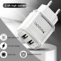 Premium 2.4A Fast Charging Travel Charger With Micro-USB Cable - YC26