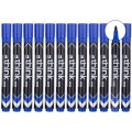 DELI Think Pack Of 12 Blue Permanent Markers - U10030