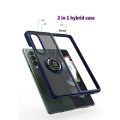 Shadow Ring Holder Kickstand Protective Case for Samsung Z Fold 4 5G - Blue