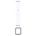 Hard Case Screen Protector and Silicone Strap compatible with Apple iWatch - 38mm - White