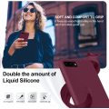 Liquid Silicone Cover With Camera Cut-Out Case For iPhone 7/8 Plus - Maroon