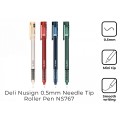 DELI Pack Of 12 Roller Ball Pens With Black Ink - NS767