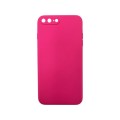 Liquid Silicone Cover With Camera Cut-Out Case For iPhone 7/8 Plus - Hot Pink