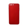 Liquid Silicone Cover With Camera Cut-Out Case For iPhone 7/8 Plus - Red