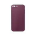 Liquid Silicone Cover With Camera Cut-Out Case For iPhone 7/8 Plus - Maroon