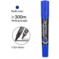 Deli Mate Dual Tip Permanent Marker - Pack Of 10 - S555 - Blue