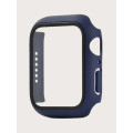 Hard Case Screen Protector and Silicone Strap compatible with Apple iWatch - 44mm - Navy Blue